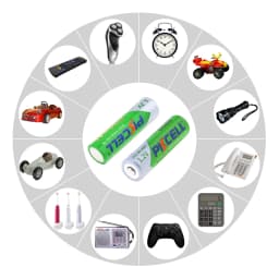 8PC PKCELL AA Battery 2200mah AA Rechargeable Battery 1.2v NI-MH Batteries and 2PC Battery Box for Mouse Remote Control Toys
