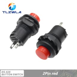 6PCS Self-Lock /Momentary Pushbutton Switches DS228 DS428 12mm OFF- ON Push Button Switch 3A /125VAC 1.5A/250VAC DS-228 DS-428
