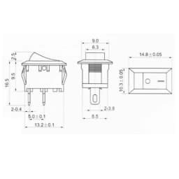 5/10/15Pcs Push Button Switch 10x15mm SPST 2Pin 3A 250V KCD11 Snap-in on/Off Rocker Switch 10MM*15MM Black Red and White