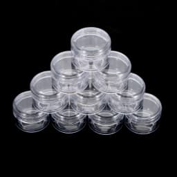 10pcs 2g/3g/5g/10g/15g/20g Empty Plastic Clear Cosmetic Jars Makeup Container Lotion Bottle Vials Face Cream Sample Pots Gel Box