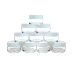 10pcs 2g/3g/5g/10g/15g/20g Empty Plastic Clear Cosmetic Jars Makeup Container Lotion Bottle Vials Face Cream Sample Pots Gel Box