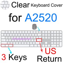 Keyboard Cover for iMac Magic A3118 A3119 A3203 A2449 A2450 A2520 A1644 A1843 A1314 A1243 Bluetooth Silicone Protector Skin Case