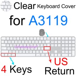 Keyboard Cover for iMac Magic A3118 A3119 A3203 A2449 A2450 A2520 A1644 A1843 A1314 A1243 Bluetooth Silicone Protector Skin Case