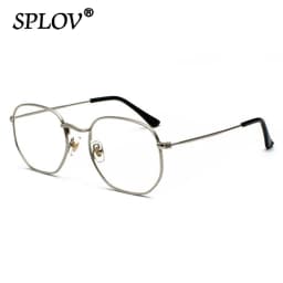 Hexagon Men Women Sunglasses Square Polygon Sun Glasses Brand Designer Retro Shades Metal Frame Eyewear TOP UV400 De Sol Hombre