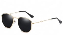 Hexagon Men Women Sunglasses Square Polygon Sun Glasses Brand Designer Retro Shades Metal Frame Eyewear TOP UV400 De Sol Hombre