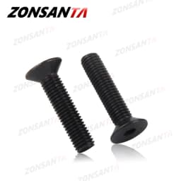 ZONSANTA M2 M2.5 M3 M4 M5 M6 Din7991 Carbon Steel Bolt DIY Hexagon Hex Socket Flat Head Countersunk Screw Black Furniture Screws