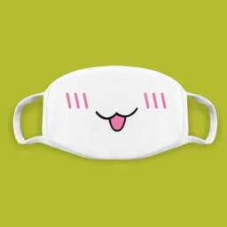 Super Cute Expression Smile Breathable Mouth Face Mask For Korean Black Kpop Unisex Kawaii Face Mouth Muffle Mask Cotton Anime