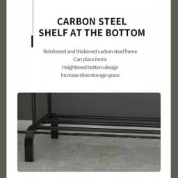 Double Rail Clothes Rack Standing Clothes Rail Shoes Rack Storage Shelf Wall Clothes Rack for Wardrobe Room Bedroom Living Room