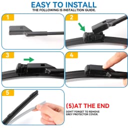 Erick's Wiper Front & Rear Wiper Blades Set For Peugeot 208 2012 - 2018 Windshield Windscreen Window Brushes 26"+16"+14"