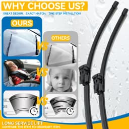 Erick's Wiper Front & Rear Wiper Blades Set For Peugeot 208 2012 - 2018 Windshield Windscreen Window Brushes 26"+16"+14"