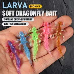 2019New Reach Soft Lures Soft Plastic Lures Larva 6cm/5cm Floating Freshwater Swimbaits Silicone Soft Bait Worm For Fishing