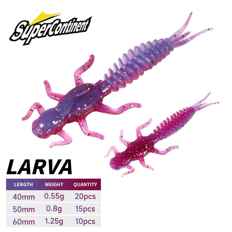 2019New Reach Soft Lures Soft Plastic Lures Larva 6cm/5cm Floating Freshwater Swimbaits Silicone Soft Bait Worm For Fishing