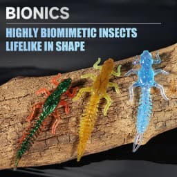 2019New Reach Soft Lures Soft Plastic Lures Larva 6cm/5cm Floating Freshwater Swimbaits Silicone Soft Bait Worm For Fishing