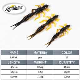 2019New Reach Soft Lures Soft Plastic Lures Larva 6cm/5cm Floating Freshwater Swimbaits Silicone Soft Bait Worm For Fishing