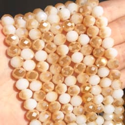 Faceted AB Clear Glass Crystal Rondelle Beads Loose Beads For Jewelry Making DIY Bracelets Necklace Strands 4/6/8/10/12/14mm