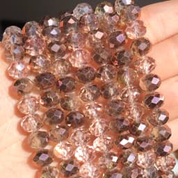 Faceted AB Clear Glass Crystal Rondelle Beads Loose Beads For Jewelry Making DIY Bracelets Necklace Strands 4/6/8/10/12/14mm