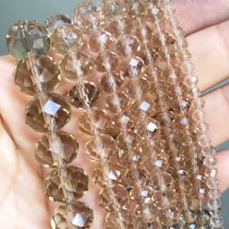 Faceted AB Clear Glass Crystal Rondelle Beads Loose Beads For Jewelry Making DIY Bracelets Necklace Strands 4/6/8/10/12/14mm