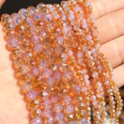 Faceted AB Clear Glass Crystal Rondelle Beads Loose Beads For Jewelry Making DIY Bracelets Necklace Strands 4/6/8/10/12/14mm