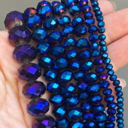 Faceted AB Clear Glass Crystal Rondelle Beads Loose Beads For Jewelry Making DIY Bracelets Necklace Strands 4/6/8/10/12/14mm