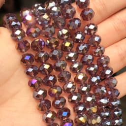 Faceted AB Clear Glass Crystal Rondelle Beads Loose Beads For Jewelry Making DIY Bracelets Necklace Strands 4/6/8/10/12/14mm