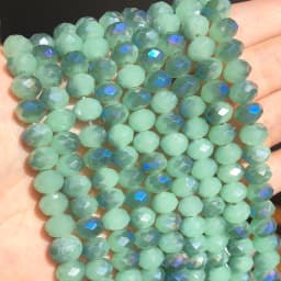 Faceted AB Clear Glass Crystal Rondelle Beads Loose Beads For Jewelry Making DIY Bracelets Necklace Strands 4/6/8/10/12/14mm