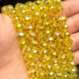 Faceted AB Clear Glass Crystal Rondelle Beads Loose Beads For Jewelry Making DIY Bracelets Necklace Strands 4/6/8/10/12/14mm