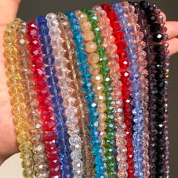 Faceted AB Clear Glass Crystal Rondelle Beads Loose Beads For Jewelry Making DIY Bracelets Necklace Strands 4/6/8/10/12/14mm