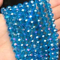 Faceted AB Clear Glass Crystal Rondelle Beads Loose Beads For Jewelry Making DIY Bracelets Necklace Strands 4/6/8/10/12/14mm