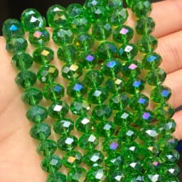 Faceted AB Clear Glass Crystal Rondelle Beads Loose Beads For Jewelry Making DIY Bracelets Necklace Strands 4/6/8/10/12/14mm
