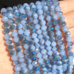Faceted AB Clear Glass Crystal Rondelle Beads Loose Beads For Jewelry Making DIY Bracelets Necklace Strands 4/6/8/10/12/14mm