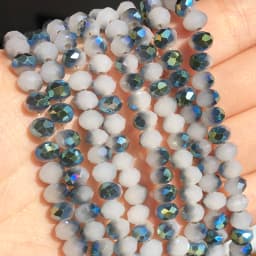 Faceted AB Clear Glass Crystal Rondelle Beads Loose Beads For Jewelry Making DIY Bracelets Necklace Strands 4/6/8/10/12/14mm