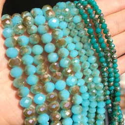 Faceted AB Clear Glass Crystal Rondelle Beads Loose Beads For Jewelry Making DIY Bracelets Necklace Strands 4/6/8/10/12/14mm