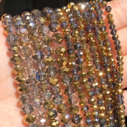 Faceted AB Clear Glass Crystal Rondelle Beads Loose Beads For Jewelry Making DIY Bracelets Necklace Strands 4/6/8/10/12/14mm