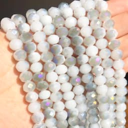 Faceted AB Clear Glass Crystal Rondelle Beads Loose Beads For Jewelry Making DIY Bracelets Necklace Strands 4/6/8/10/12/14mm