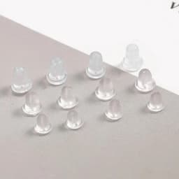 200pcs Rubber Earring Back Silicone Round Ear Plug Blocked Caps Earrings Back Stoppers For DIY Parts Jewelry Findings Making