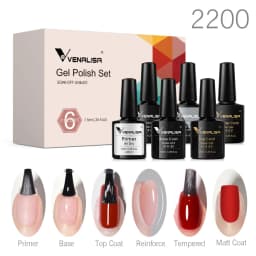 VENALISA TPO FREE Easy Peel Off Water Base Coat Long Wear Tempered Nowipe Top Coat Basic Nail Gel Polish Enamel Varnish Gels