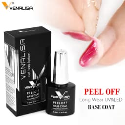 VENALISA TPO FREE Easy Peel Off Water Base Coat Long Wear Tempered Nowipe Top Coat Basic Nail Gel Polish Enamel Varnish Gels