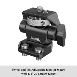 SmallRig DSLR Camera Adjustable Camera Monitor Holder Swivel and Tilt Adjustable Monitor Mount with ARRI-Style Mount 2903C