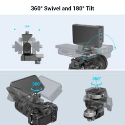 SmallRig DSLR Camera Adjustable Camera Monitor Holder Swivel and Tilt Adjustable Monitor Mount with ARRI-Style Mount 2903C