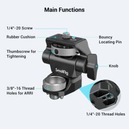 SmallRig DSLR Camera Adjustable Camera Monitor Holder Swivel and Tilt Adjustable Monitor Mount with ARRI-Style Mount 2903C