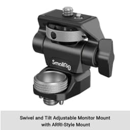 SmallRig DSLR Camera Adjustable Camera Monitor Holder Swivel and Tilt Adjustable Monitor Mount with ARRI-Style Mount 2903C