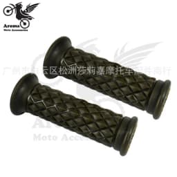 16 Colors Available Brown Red Black Hot Retro Cafe Racer Parts 22MM 25MM Rubber Motorbike Grip for Honda Suzuki Yamaha Harley So