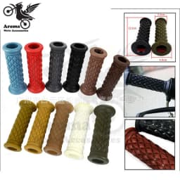 16 Colors Available Brown Red Black Hot Retro Cafe Racer Parts 22MM 25MM Rubber Motorbike Grip for Honda Suzuki Yamaha Harley So