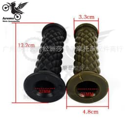 16 Colors Available Brown Red Black Hot Retro Cafe Racer Parts 22MM 25MM Rubber Motorbike Grip for Honda Suzuki Yamaha Harley So