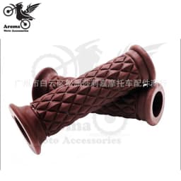 16 Colors Available Brown Red Black Hot Retro Cafe Racer Parts 22MM 25MM Rubber Motorbike Grip for Honda Suzuki Yamaha Harley So
