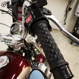 16 Colors Available Brown Red Black Hot Retro Cafe Racer Parts 22MM 25MM Rubber Motorbike Grip for Honda Suzuki Yamaha Harley So