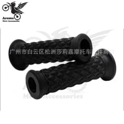 16 Colors Available Brown Red Black Hot Retro Cafe Racer Parts 22MM 25MM Rubber Motorbike Grip for Honda Suzuki Yamaha Harley So