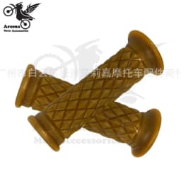 16 Colors Available Brown Red Black Hot Retro Cafe Racer Parts 22MM 25MM Rubber Motorbike Grip for Honda Suzuki Yamaha Harley So