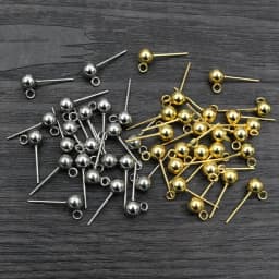 30pcs 3/4/5/6mm 316 Stainless Steel Ball Pin Findings Stud Earring Basic Pins Stoppers Connector For DIY Jewelry Making Supplies
