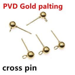30pcs 3/4/5/6mm 316 Stainless Steel Ball Pin Findings Stud Earring Basic Pins Stoppers Connector For DIY Jewelry Making Supplies